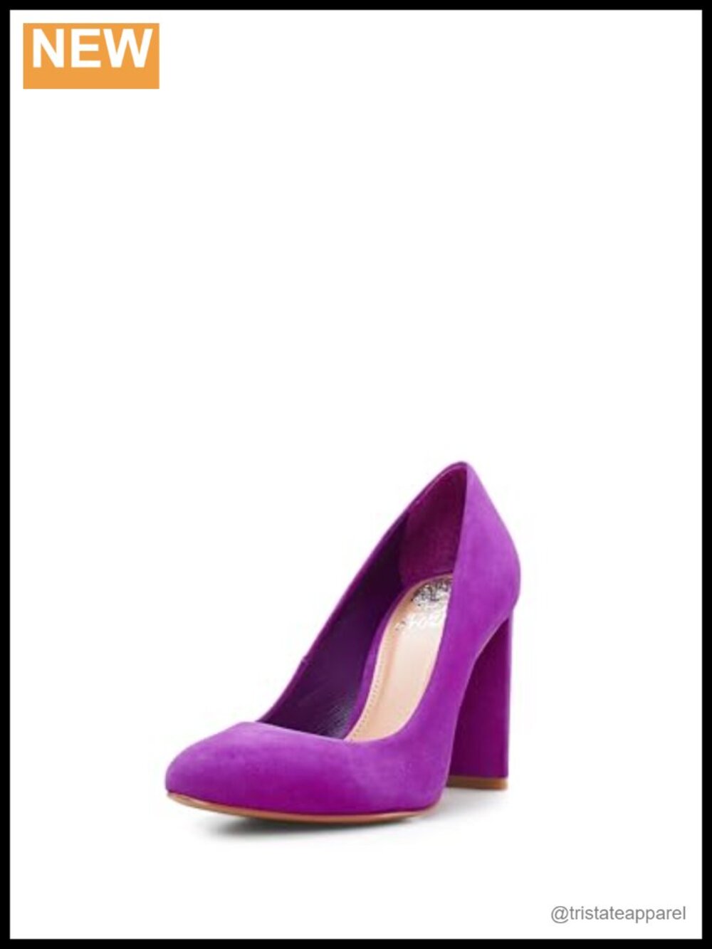 Suede Slingback Block Heel Pump Almond Toe Cushioned Classic